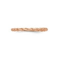 thumbnail image 3 of Gem & Harmony Ladies 14K Rose Pink Gold Polished Twisted Rope Ring Band (1.6mm) for Women, 3 of 5