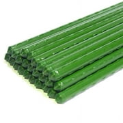 25 Pack Garden Stakes Metal Plastic Coated Plant Cage Supports Climbing for ,,Cucumber,Fences,Beans,40cm