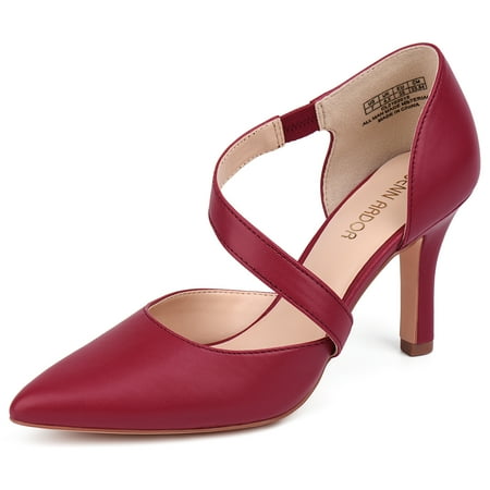 

JENN ARDOR Women Closed Pointed Toe Pumps Dressy Heels Evening Stilettos Wedding Bride Party Shoes