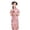 Pink, variant on Elegant Chinese Qipao Dress for Girls Floral Embroidery Cheongsam Traditional Year Clothing Party Outfit,3-4 Years