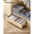 thumbnail image 2 of SONGMICS Juego de 4 Organizadores de Cajones, Organizadores de Armario para Ropa Interior, 80 Celdas, Soportes para Calcetines Plegables, 11.8 x 11.8 x 3.9 Pulgadas, para Guardar Calcetines, Corbatas,, 2 of 5