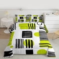 thumbnail image 2 of jejeloiu Vintage Striped Print Full Size Comforter Sets,Modern Abstract Art Bedding Comforter Set,Green Geometric Circle Bedding Sets For Kids,Luxury Bedroom Decor Reversible,3 Pieces, 2 of 8