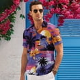 thumbnail image 2 of HAOMEILI Men's Hawaiian Shirt Short Sleeve Floral Button Down Shirts Tropical Holiday Beach Shirts, 2 of 7