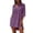 Purple, variant on Womens Swimsuit Cover Up Turn Down Collared Short Sleeve Bathing Suit Coverup Summer Loose Fit Beach Cover Ups