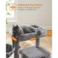 thumbnail image 4 of Cat Tree Small Cat Tower with Widened Perch for Large Cats Indoor Kittens cm MultiLevel Cat Condo Scratching Posts and Ramp Door Cat Cave Cat Basket Light UPCTW, 4 of 9