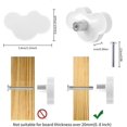 thumbnail image 3 of Cloud Shaped Drawer Knobs, Furniture Knobs, 6 Wooden Handles (white), 3 of 5