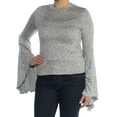 thumbnail image 2 of Bar Iii Womens Bell-Sleeve Melange Pullover Blouse, 2 of 3