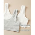 thumbnail image 3 of INNERSY Girls Wireless Bras Comfortable Cotton Little Girls Training Bras 3 Pack(X-Large,Solid Black/Grey/White), 3 of 7