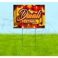 thumbnail image 1 of Diwali Festival Ribbon (18" x 24") Yard Sign, Includes Metal Step Stake, 1 of 6