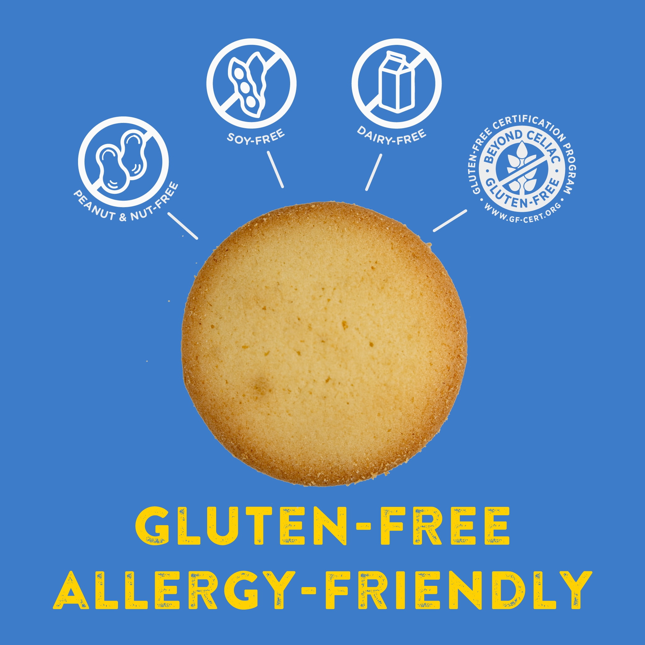 Kinnikinnick - Vanilla Wafers - Gluten Free, Allergy Friendly Cookies - 6.3 oz. Boxes  - 3 Pack