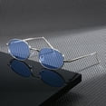 thumbnail image 2 of Small Frame Retro Oval Sunglasses Fashionable Men's and Women's Street Photography Sunglasses Trendy Round Frame Sunglasses, 2 of 9