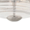 thumbnail image 2 of Vaxcel Isley 15-in W Satin Nickel Flush Mount Ceiling Light Fixture Clear Glass, 2 of 4