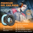 thumbnail image 5 of PROHEAR 037 Gel Ear Pads Bluetooth 6.0 Hearing Protection Headphones, 40H Playtime Perfect for Mowing Workshops Snowblowing -Orange, 5 of 9