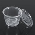 thumbnail image 3 of 3 oz Disposable Cups with Lids, 50Pcs Plastic Clear Chutney Sauce Cups Food Takeaway Hot Souffle Portion Container Cups, 3 of 10