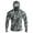Light Green, variant on Men's Camo Print Fishing Hoodie Performance Fishing Hoodie Shirt - UPF 50  Sun Protection Long Sleeve Thumbholes Shirts with Neck Gaiter Black L