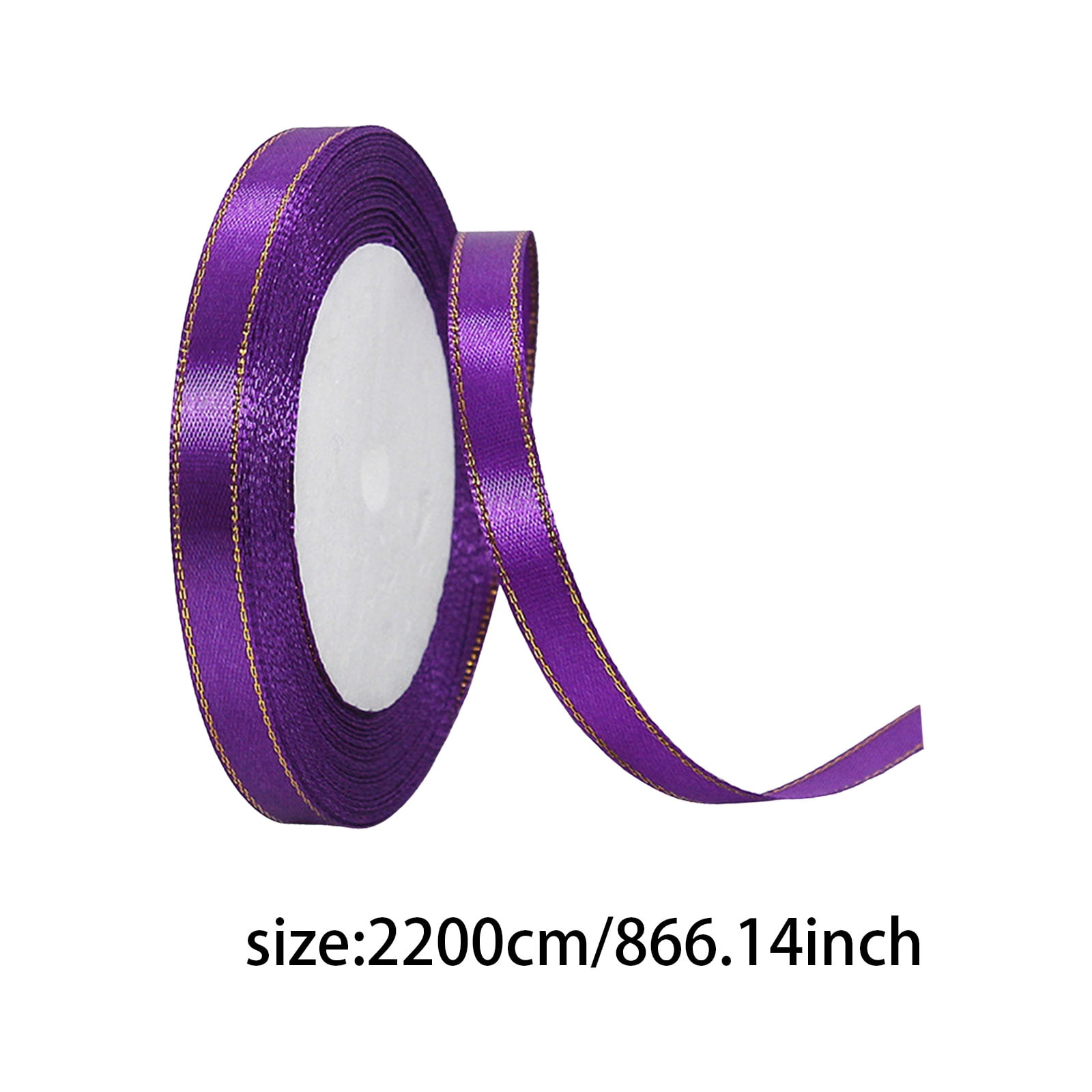 YWIYIUD 2Roll 25 Yards 72ft Satin Ribbon with Gold Edges Exquisite Satin Ribbon Gift Wrapping Accessories for Crafts,Wedding Decorations Gift Package Wrapping