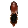 thumbnail image 3 of STEVE MADDEN Womens Brown Lug Sole Embellished Goring Amulet Block Heel Leather Booties 9 M, 3 of 4