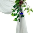 thumbnail image 4 of MDS pack of 2 panels (30" width x 20Ft Long) Wedding Arch Draping Fabric sheer Chiffon Fabric Drapery for Wedding Ceremony -Gray, 4 of 7
