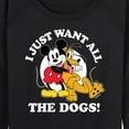 thumbnail image 3 of Disney - Mickey Pluto Just Want All Dogs Lightweight French Terry Wide Neck Long Sleeve Graphic Shirt, 3 of 5