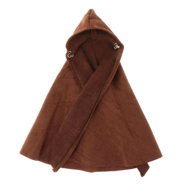 Capa, bata, sombrero, sudadera con capucha, figura de acción de moda, ropa a escala 1:12 para 6'' Café