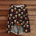 thumbnail image 4 of qucoqpe Valentine's Day Sweatshirts for Women Fashion Casual Heart Printed Round Neck Long Sleeve Loose Pullover Tops, 4 of 5