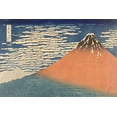 thumbnail image 2 of Hokusai, Katsushika 14x11 Black Ornate Wood Framed with Double Matting Museum Art Print Titled - Fine Wind, Clear Morning (Gaifu Kaisei), 1832, 2 of 4