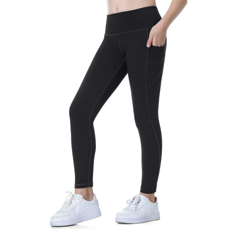 Heathyoga Girls Leggings with Pockets Girls Yoga Pants Athletic