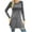 Dark Gray, variant on Mikilon Womens Side Slit Long Shirts Round-Neck Long Sleeve Nipped Waist Slim Long Tops
