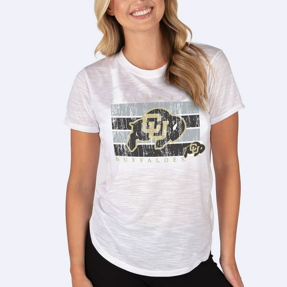 Women's Concepts Sport White Colorado Buffaloes Infuse Lightweight Slub Knit Top