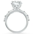 thumbnail image 3 of Bow Jewelry 1.3 Ct Round Cut Moissanite Engagement Ring - 14K White Gold Plated Rings - Solitaire with Accent Rings - Cathedral Shank Rings - Ideal Engagement Ring for Proposal, 3 of 3