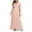 Pink, variant on Rollbacks & More Viikei Packable Crew Neck Dress-Carry-On Friendly Travel,Women Versatile Daily Life Half Sleeved Gold Velvet Round Neck with Waistband High Slit Evening Dress