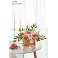 thumbnail image 4 of Flores artificiales para decoración de tartas de boda de color rosa Serwalin, 4 of 9