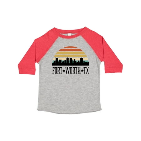 

Inktastic Fort Worth Texas Skyline Retro Gift Toddler Boy or Toddler Girl T-Shirt