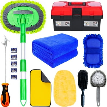 YILAIRIOU Car Wash Kit- Car Interior Detailing Kit, Car Cleaning Kit, Microfiber Car Wash Brush, Microfiber Towels