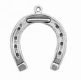 thumbnail image 1 of Sterling Silver 30" 1mm Box Chain 3D Equestrian Horse Shoes Pendant Necklace, 1 of 2