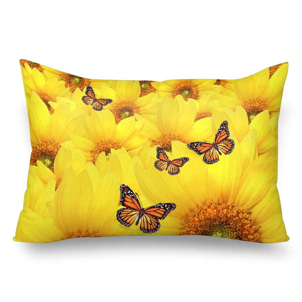 GCKG Yellow Warm Sunflower Pillow Cases Pillowcase 20x30 inches