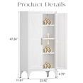 thumbnail image 3 of Metal Adjustable 2 Doors Metal Storage Cabinet Kitchen Pantry Cabinet With Adjustable Shelves all Steel Cabinet Locker For Kitchen, Living Room, Dining Room And Office, 3 of 7