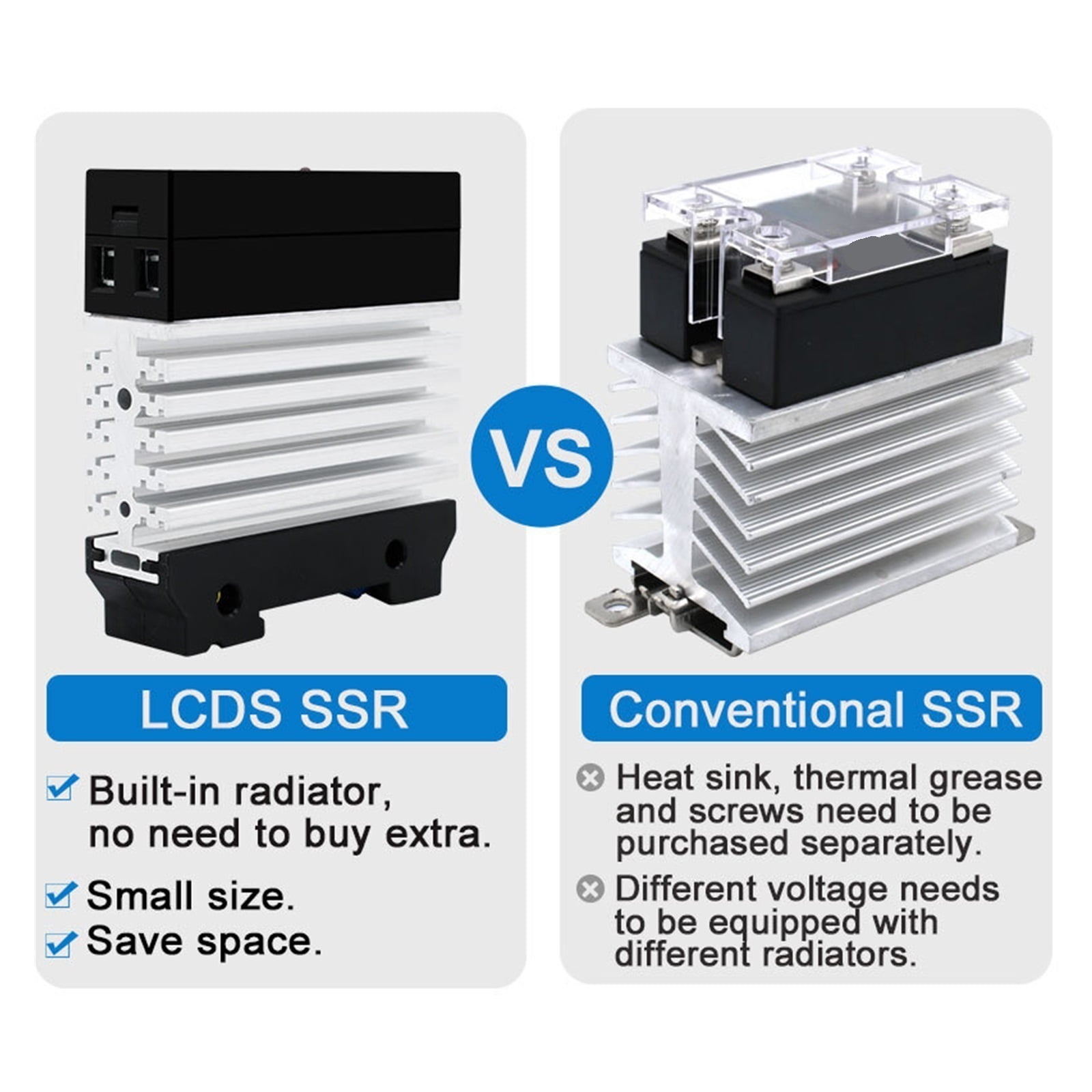 EJYWPSWD Solid State Relay Single Phase Din Rail Mounted Slim Relay with Heat Sink 10a 25a 40a 50a 60a 80a