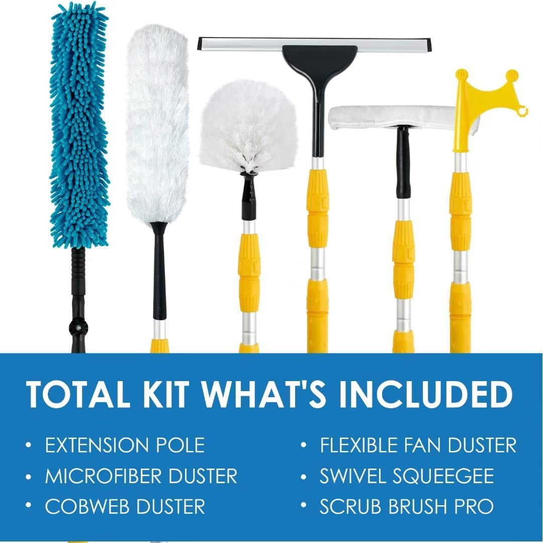 Buy Duster Kit for Cleaning 30 Foot High Reach with 7-23 Foot Extension ...