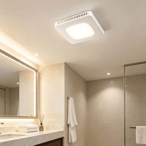 Bathroom Exhaust Fan, Low Noise All-Copper Motor, Energy-Saving Ceiling Ventilation Fan, No Attic Access Required, Easy Ceiling Installation