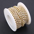 thumbnail image 4 of 5 yarda/rollo de cristal Rhinestone cadena DIY moda SS16 cerca de la cadena de ropa de joyería de belleza artesanía para la decoración de DIY(Golden) EOTVIA NO, 4 of 4
