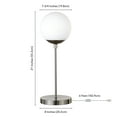 thumbnail image 3 of Henn&Hart 8" Brushed Nickel Metal/Glass Table Lamp, 3 of 9