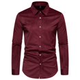 thumbnail image 1 of Mens Slim Fit Casual Button Long Sleeves Office Dress Shirts Comfortable Top, 1 of 8