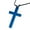 Blue, variant on Jiaroswwei Fashion Men Simple Cross Pendant Alloy Necklace Chain Jewelry Christmas Day Gift