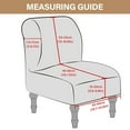 thumbnail image 3 of LKJYER Stretch Armless Accent Chair Cover, Soft Armless Chair Slipcover Spandex Washable Armless Slipper Chair Slipcover with Elastic Bottom for Living Room, 3 of 7