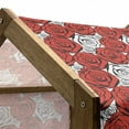 thumbnail image 5 of Feminine Pet House, Roses with Black Contours in Retro Style Feminine Nature Inspired, Outdoor & Indoor Portable Dog Kennel with Pillow and Cover, 5 Sizes, Scarlet White Black, by Ambesonne, 5 of 5