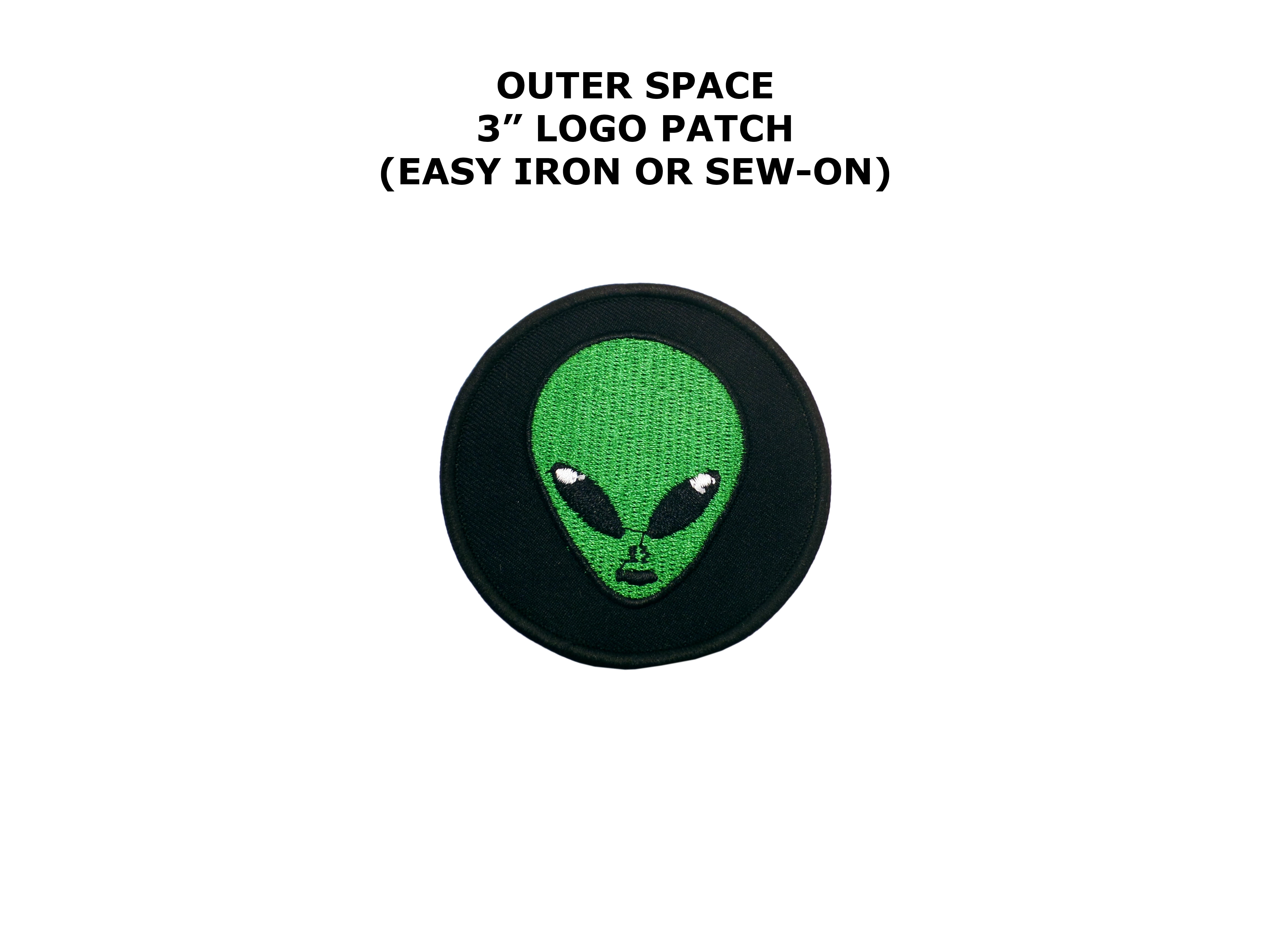 Sewing & Fiber Green Alien Iron On Sew On Applique Outer Space ...