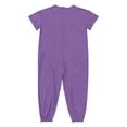 thumbnail image 4 of RYKJLWY Wide Leg Jumpsuits for Women Women's Solid Color Fashionable Casual V Neck Short Sleeved Hoodie Jumpsuit Dressy Jumpsuits for Women(Purple,L), 4 of 4