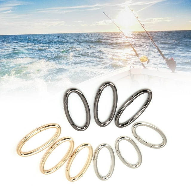 9Pcs Spring Ring Buckle, Multifunctional Binding Hardware for Backpacks, Key Rings, and DIY Accessories, 3 Colors, Smooth Without Hurting Your Hands in Work with 0-Shaped Oval