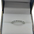 thumbnail image 5 of Diamond and Aquamarine Ring Guard Anniversary Band 14k White Gold (0.32ct), 5 of 6